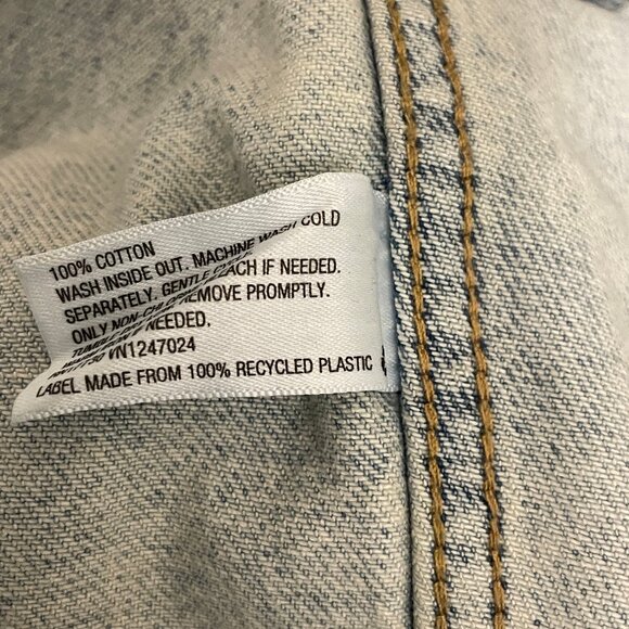 Cropped Acid Wash Denim Jacket Size M - Picture 4 of 4
